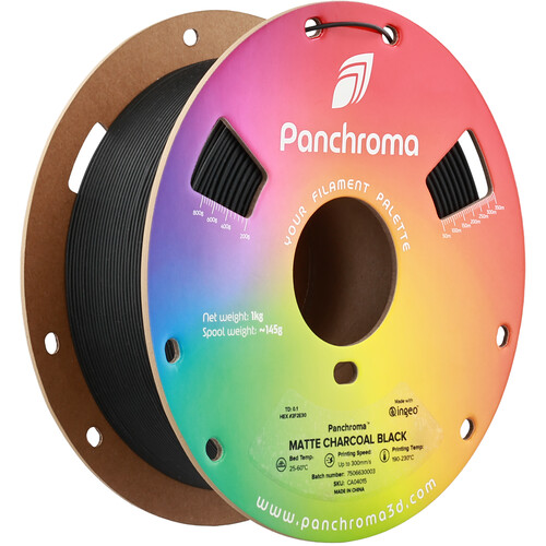 Polymaker Panchroma Matte PLA Filament (1kg, Charcoal Black)