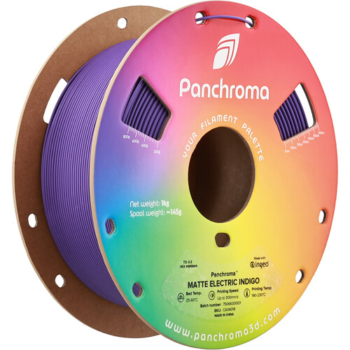 Polymaker Panchroma Matte PLA Filament (1kg, Electric Indigo)