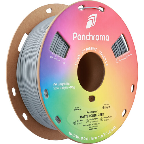 Polymaker Panchroma Matte PLA Filament (1kg, Fossil Gray)