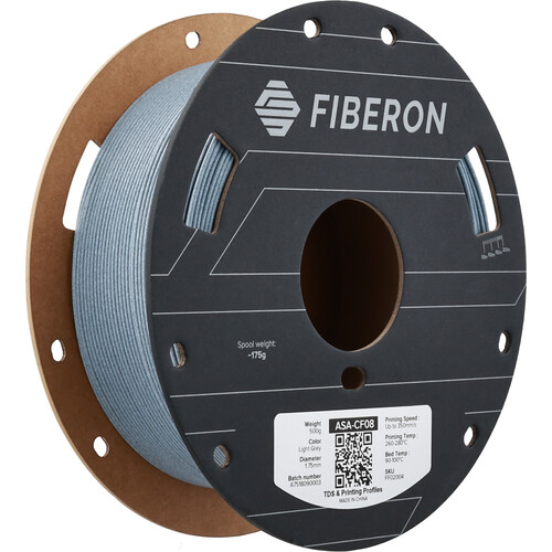 Polymaker Fiberon ASA-CF08 Filament (0.5kg, Light Gray)
