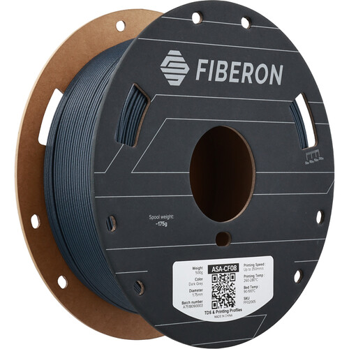 Polymaker Fiberon ASA-CF08 Filament (0.5kg, Dark Gray)