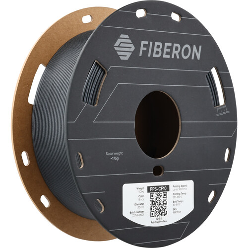 Polymaker Fiberon PPS-CF10 Professional-Grade Carbon Fiber Reinforced PPS Filament (0.5kg, Black)