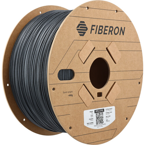 Polymaker Fiberon PPS-CF10 Professional-Grade Carbon Fiber Reinforced PPS Filament (3kg, Black)