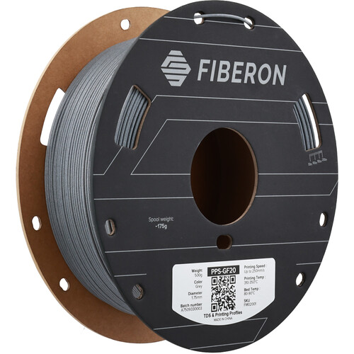 Polymaker Fiberon PPS-GF20 PPS Filament (0.5kg, Black)
