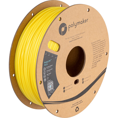 Polymaker 1.75mm PolyLite PLA Filament (1kg, Lemon Yellow)