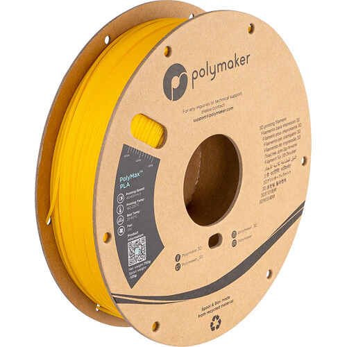 Polymaker 2.85mm PolyMax PLA Filament (750g, Yellow)