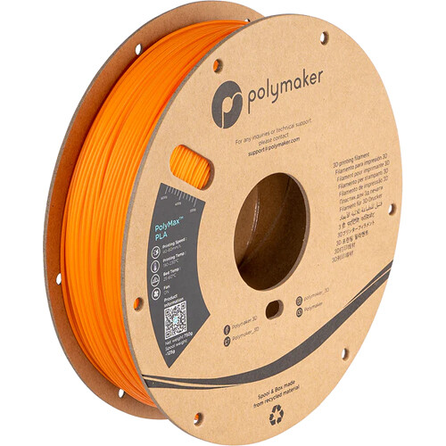 Polymaker 2.85mm PolyMax PLA Filament (750g, Orange)