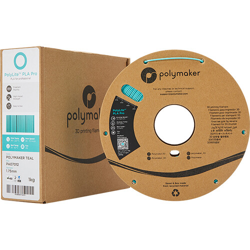 Polymaker 1.75mm PolyLite PLA Pro Filament (1kg, Polymaker Teal)