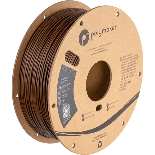 Polymaker 1.75mm PolyLite PLA Pro Filament (1kg, Brown)