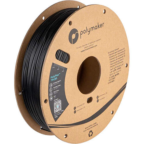 Polymaker 1.75mm PolyFlex TPU95 Filament (750g, Black)