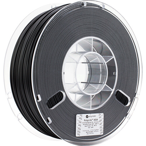 Polymaker 1.75mm PolyLite ASA Filament (1kg, Black)