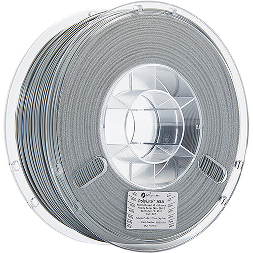 Polymaker 1.75mm PolyLite ASA Filament (1kg, Gray)