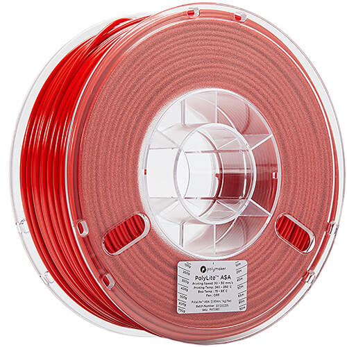 Polymaker 1.75mm PolyLite ASA Filament (1kg, Red)