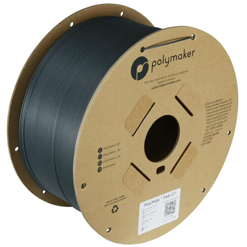 Polymaker 1.75mm PolyMide PA6-GF Filament (2kg, Gray)