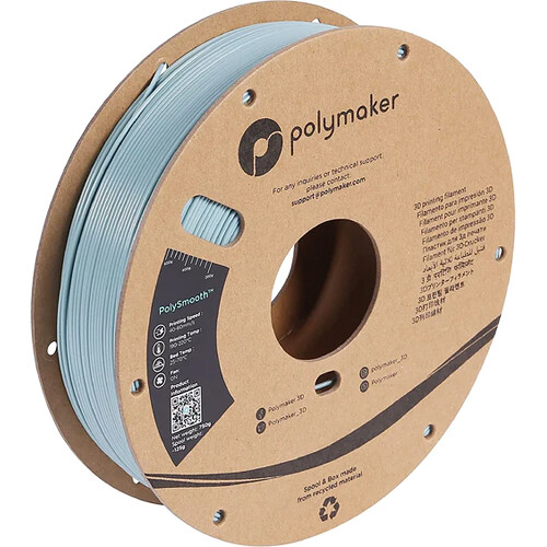 Polymaker 2.85mm PolySmooth Filament (750g, Slate Gray)