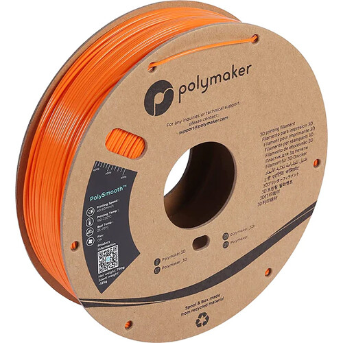 Polymaker 2.85mm PolySmooth Filament (750g, Orange)