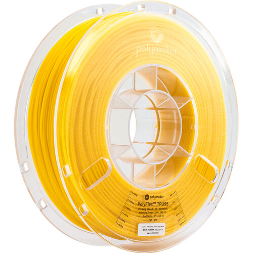 Polymaker PolyFlex TPU95 3D Printing Filament 1.65 lb (1.75mm Diameter, Yellow)