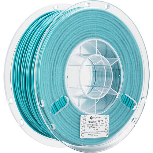 Polymaker PolyLite PETG 3D Printing Filament 2.2 lb (2.85mm Diameter, Polymaker Teal)