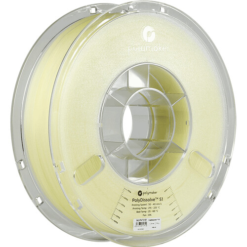 Polymaker PolyDissolve S1 3D Printing Filament 1.65 lb (1.75mm Diameter, Natural)