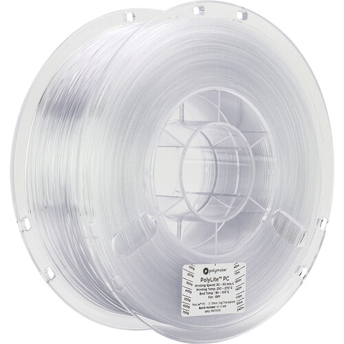 Polymaker PolyLite PC 3D Printing Filament 2.2 lb (1.75mm Diameter, Transparent)
