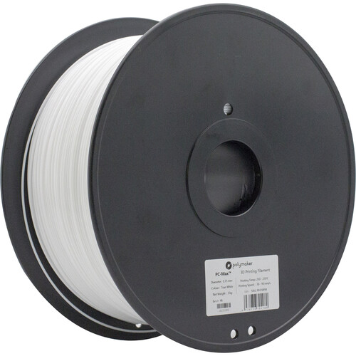 Polymaker 1.75mm PolyMax PC Filament (3kg, White)
