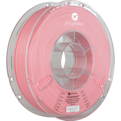 Polymaker PolySmooth 3D Printing Filament 1.65 lb (1.75mm Diameter, Pink)