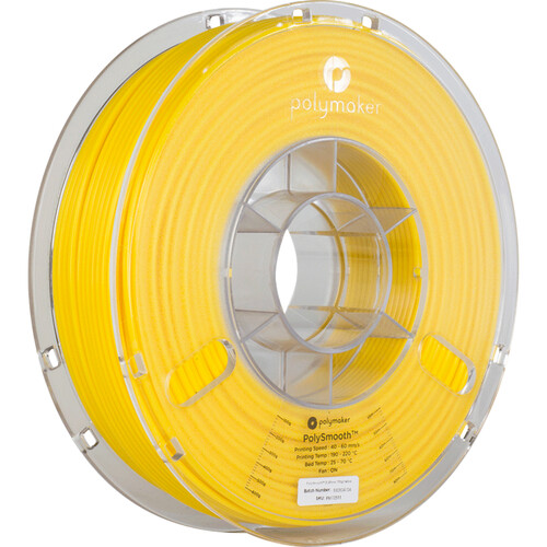 Polymaker PolySmooth 3D Printing Filament 1.65 lb (2.85mm Diameter, Yellow)