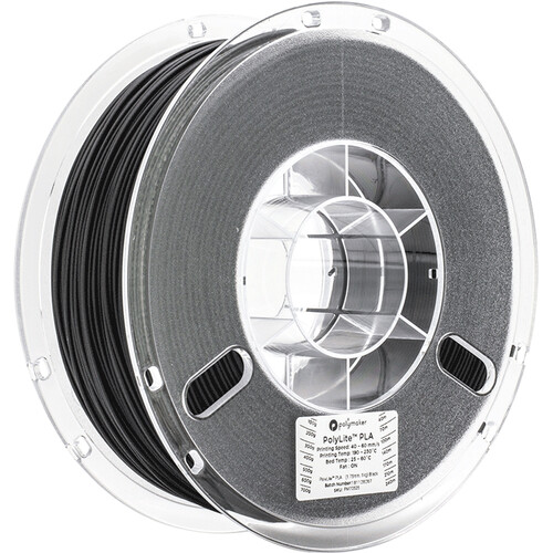 Polymaker PolyLite PLA 3D Printing Filament 2.2 lb (1.75mm Diameter, Black)