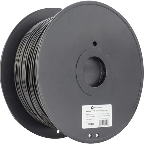 Polymaker PolyLite PLA 3D Printing Filament 6.6 lb (2.85mm Diameter, Black)