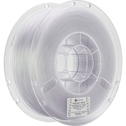 Polymaker PolyLite PETG 3D Printing Filament 2.2 lb (1.75mm Diameter, Transparent)