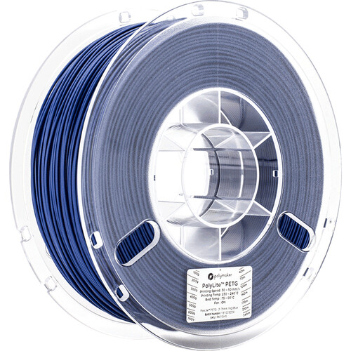 Polymaker PolyLite PETG 3D Printing Filament 2.2 lb (1.75mm Diameter, Blue)