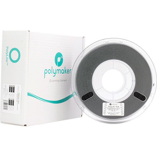 Polymaker 1.75mm PolyLite PLA Filament (800g, Matte Black)