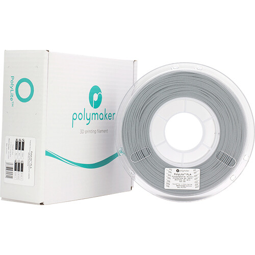 Polymaker 1.75mm PolyLite PLA Filament (800g, Matte Gray)