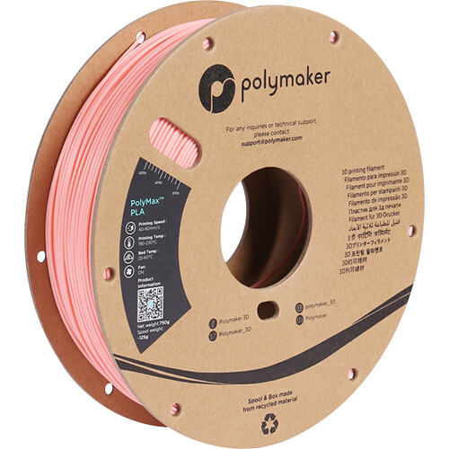 Polymaker 1.75mm PolyMax PLA Filament (750g, Pink)