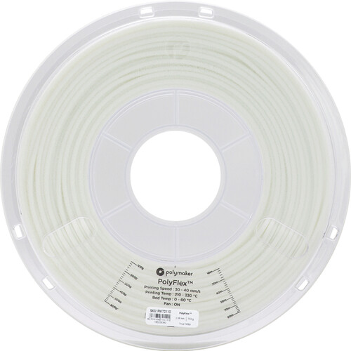 Polymaker PolyFlex 2.85mm TPE Filament (750g, White)