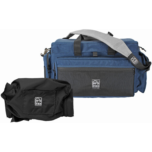 PortaBrace CS-DV2U Camcorder Case and Quick Slick Mini Rain Cover Kit (Blue)