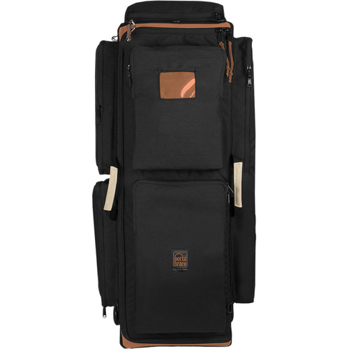 PortaBrace Production Case with Dividers & Off-Road Removable Wheels (Large, Black)