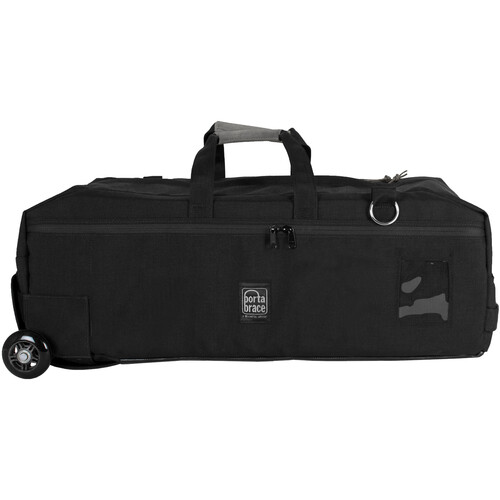 PortaBrace Light Run Bag with Off-Road Wheels for Lights & Accessories (Black)