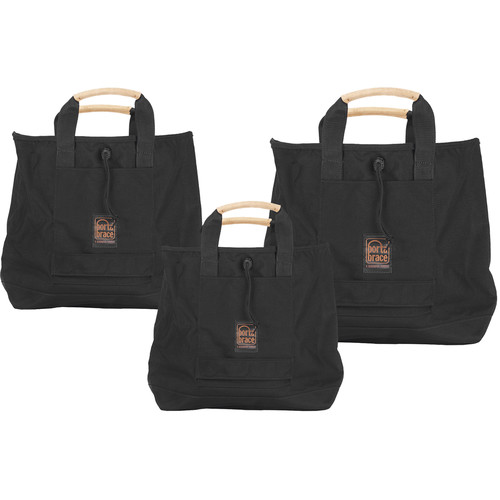PortaBrace Set of 3 Sack Pack Bags (Black)