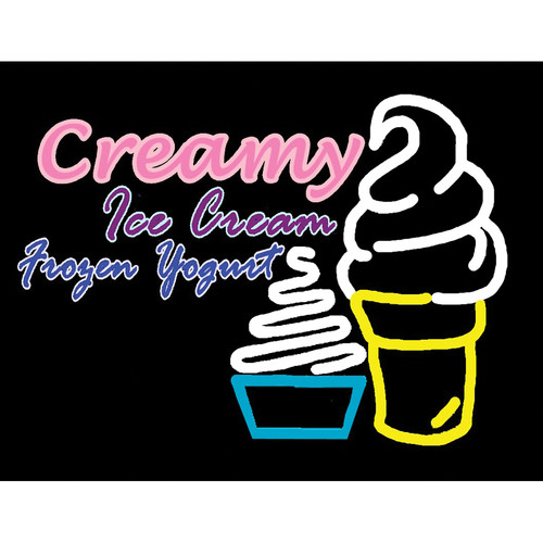 Porta-Trace / Gagne LED Light Panel with Creamy Ice Cream Frozen Yogurt Logo (18 x 24")