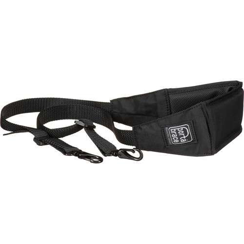 PortaBrace HB-15 Medium-Duty Black Flex Shoulder Strap (Metal Hooks)