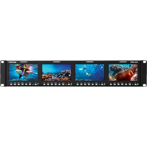 Postium Korea Quad 4.3" LCD Multichannel Rack Monitor with 3G-SDI