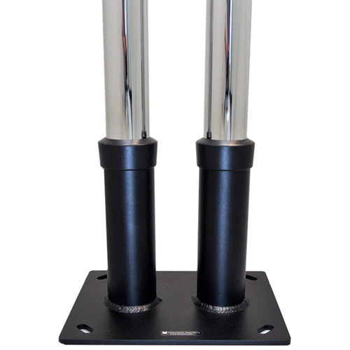 Premier Mounts Dual Pole Anchor Base for 2" Diameter Poles (Load Up to 200 lb)
