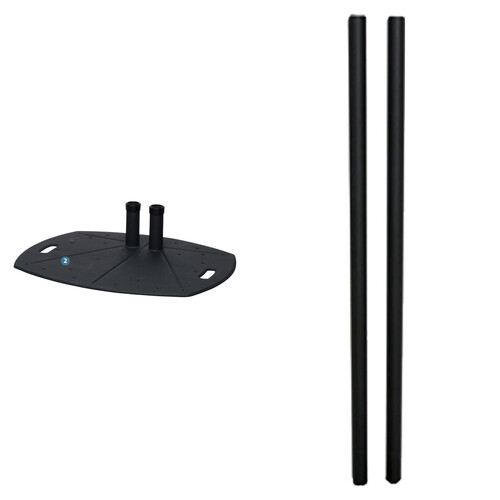 Premier Mounts TL Base with PSD-HDCA Adapter and T72B Extra Dual Poles, 72" Kit (Black)