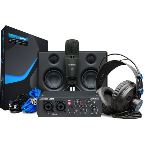 PreSonus AudioBox Studio Ultimate Bundle Deluxe Hardware/Software Recording Collection (25th-Anniversary Black)