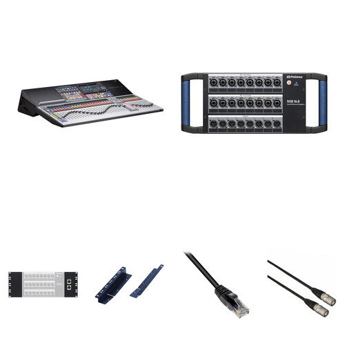 PreSonus StudioLive 32S Series III S 32-Channel Digital Mixer Kit with 16x8 Stage Box, Rackmount Ears, and Network Cables