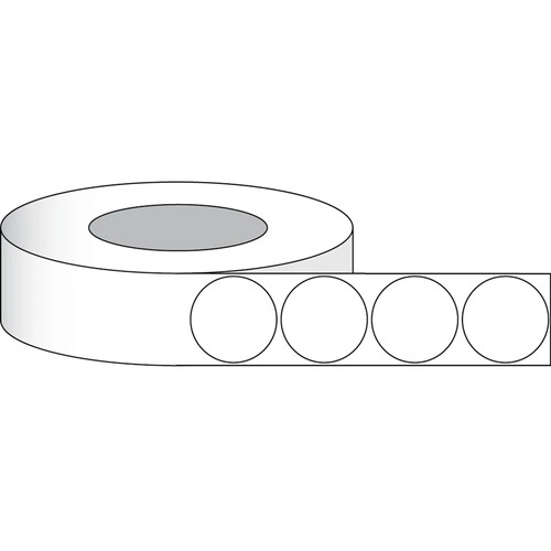 Primera Premium Gloss 1.5" Diameter Circle Paper Labels (1700 per Roll, 3" Core)