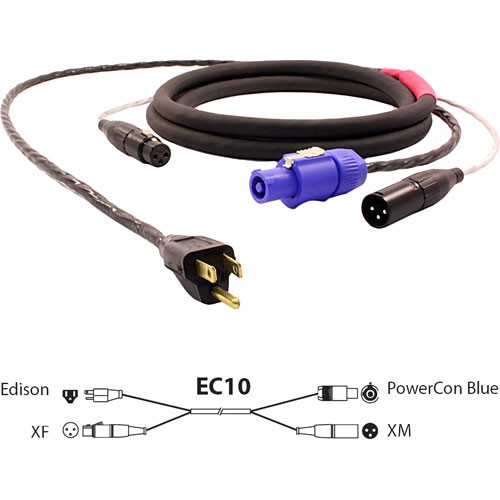 Pro Co Sound Siamese Twin AC and Audio Combo Cable (35')
