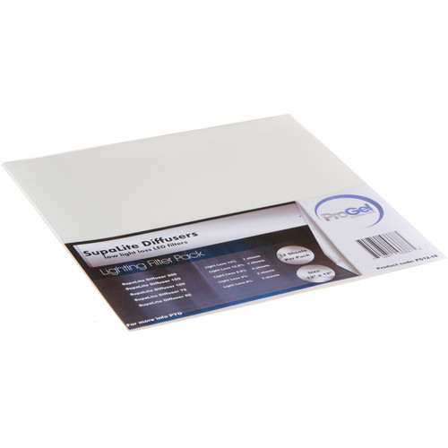 Pro Gel 12x12" SupaLite LED Low Light Loss Diffusers (12-Pack)