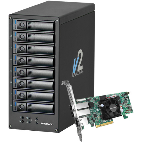 Proavio EB800MS V2 16TB (8 x 2TB) 8-Bay RAID Storage Solution with PCIe Controller Card